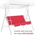 thumbnail image 2 of Cojín para columpio de patio al aire libre, cojín para columpio de 3 plazas, almohadillas para asiento de columpio, cubierta impermeable, dosel para columpios, 2 of 6