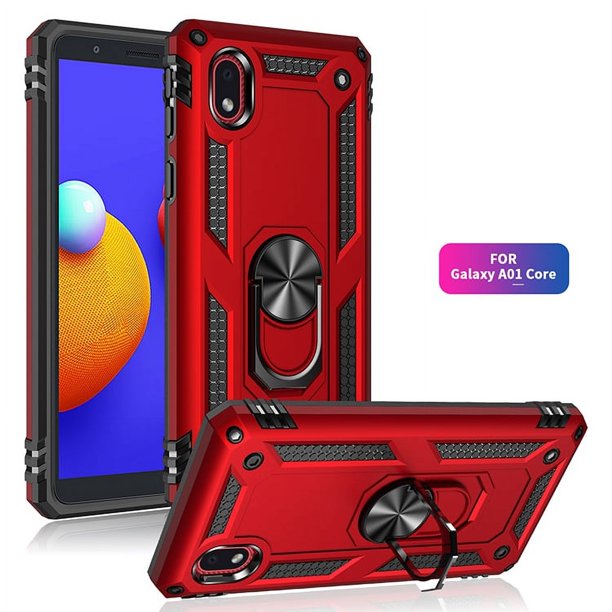 Funda de teléfono para Samsung A01 Core de Uso Rudo Shockproof + Cristal 9D