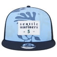 thumbnail image 2 of Men's New Era Navy Seattle Mariners Bikini Bottom Trucker 9FIFTY Snapback Hat, 2 of 6