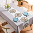 thumbnail image 1 of Waterproof rectangular tablecloth, oil and stain proof vinyl tablecloth, plastic tablecloth can be wiped, 1 of 5