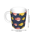 thumbnail image 2 of Yiaed Cute Puffer Fish Print Ceramics Coffee,Large Handle Design,Extra Large Tea and Coffee Cup for Office and Home Mugs, 2 of 6