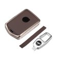 thumbnail image 1 of Unique Bargains Car Smart Key Fob Case Kit for Volvo S60 2016-2021 Protective Faux Leather Brown with Key Chain, 1 of 7