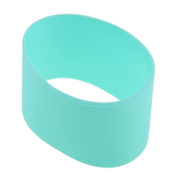 Funda protectora redonda de silicona antideslizante para tazas y vasos, ideal para exteriores. verde