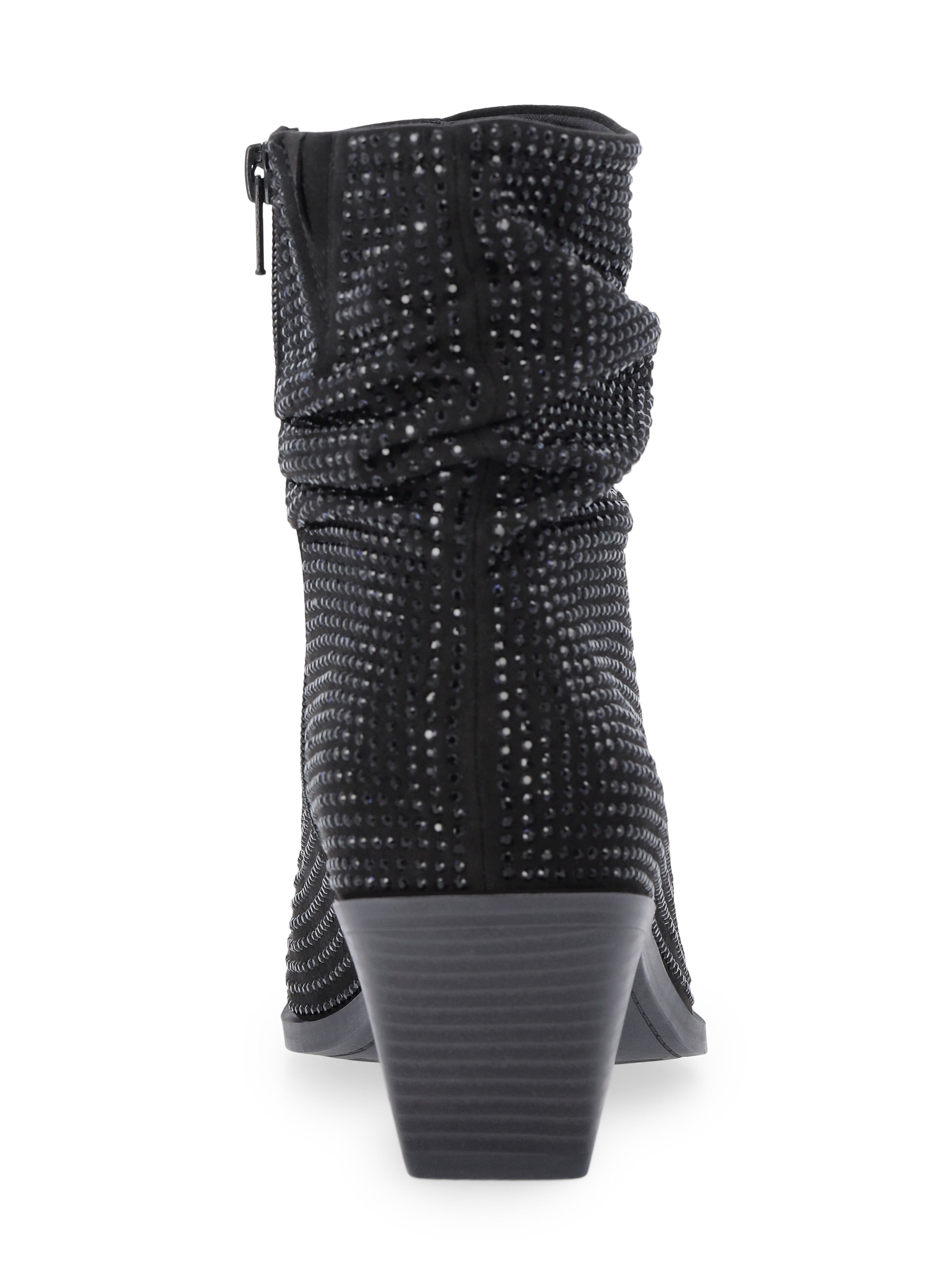 Time and Tru Women's Glitter Western Ankle Boots