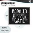 thumbnail image 4 of Stupell Industries Contemporary Born To Game Retro Gray Floating Frame Canvas Art, 21 x 17, by Kim Allen, 4 of 8
