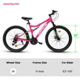 thumbnail image 4 of 26 Inch Dual Suspension Mountain Bike with Disc Brakes, 21-Speed Steel Frame All Terrain MTB for Men and Women, 85% Pre-Assembled Outdoor Cycling Bike for Trail Riding and Touring, 4 of 10