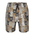 thumbnail image 3 of Balery Cartoon Bear Traje de Baño Estilo Hawaiano para Hombre, Shorts de Secado Rápido con Bolsillos-Small, 3 of 6