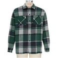 thumbnail image 3 of qucoqpe Mens Button Down Plaid Shirts Long Sleeve Flannel Jacket Fashion Vintage Shacket, 3 of 4