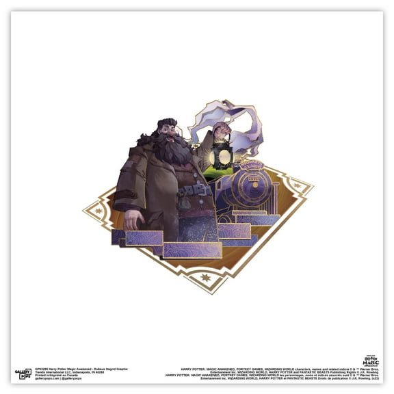 Gallery Pops Harry Potter Magic Awakened - Rubeus Hagrid Graphic Wall Art, Unframed Version, 12" x 12"