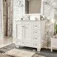 thumbnail image 4 of Eviva Happy 30" W x 18" D x 34" H White Bathroom Vanity with White Carrara Marble Counter-Top, 4 of 6