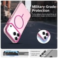 thumbnail image 6 of Allytechgroup for Apple iPhone 15 Pro Protective Case, [Compatible with Magsafe] Magnetic Back Cover PC+TPU Anti-Scratch Shock-Absorbent Anti-Fingerprint Matte Lightweight Non-Slip, Rose, 6 of 7