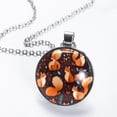 thumbnail image 2 of Squirrel Stunning Glass Circular Pendant Necklace Jewelry, 2 of 5