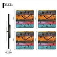 thumbnail image 3 of Square Wall Clock,Colorful Wooden Wall With Different Textures And Colors (2),Silent Non-Ticking Wall Clock Decor for Home Office Kitchen Living Room Bedroom(16inch), 3 of 4