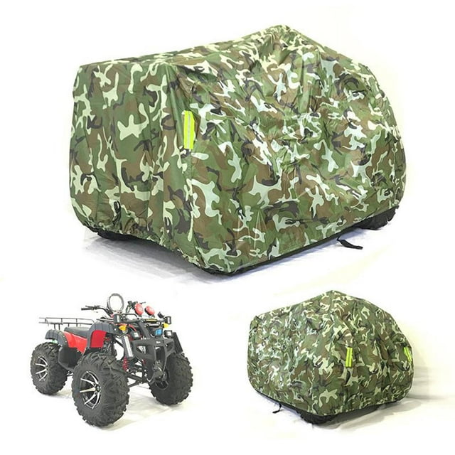 Agujeros de bloqueo a prueba de agua Cubierta profesion para ATV Cubierta cuádruple de 4 ruedas para Protege ATV de Polvo de aguanieve Camuflaje XL DYNWAVEMX Cubierta ATV impermeable