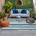 thumbnail image 2 of Vintage Blue Striped Outdoor Rug for Patio/Deck/Porch, Non-Slip Large Area Rug 6 x 9 Ft, Farmhouse Stripes Retro Art Indoor Outdoor Rugs Washable Area Rugs, Reversible Camping Rug Carpet Runner, 2 of 8