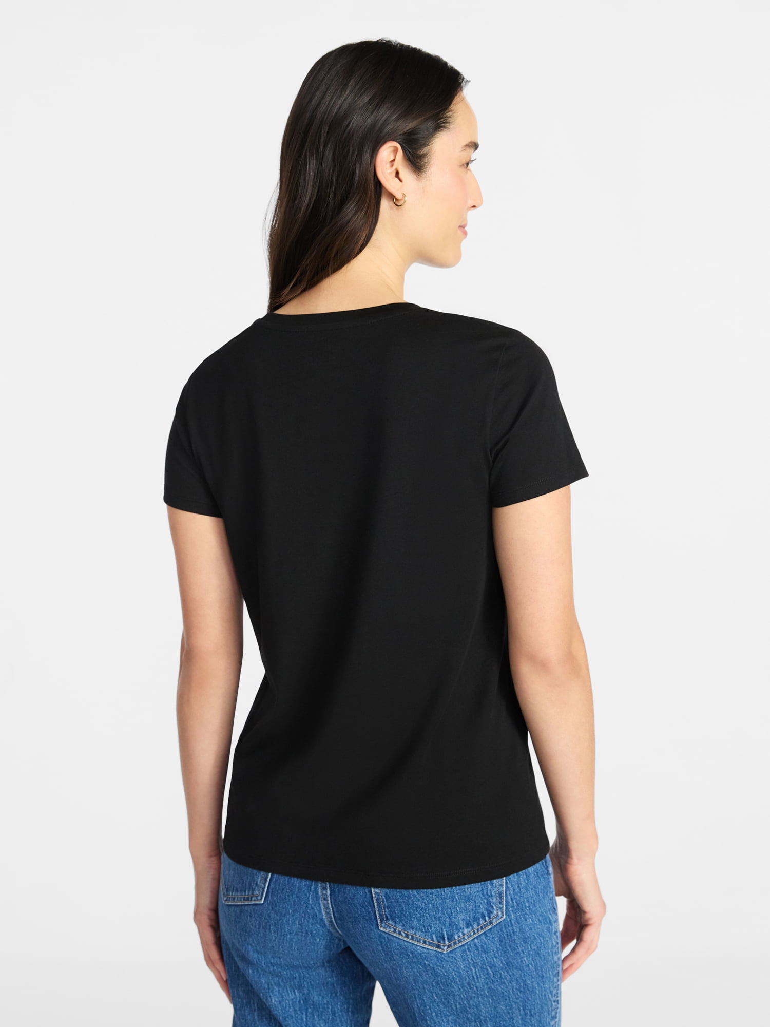 Time and Tru Women's Short Sleeve Crew Tee, Sizes 1X-4X