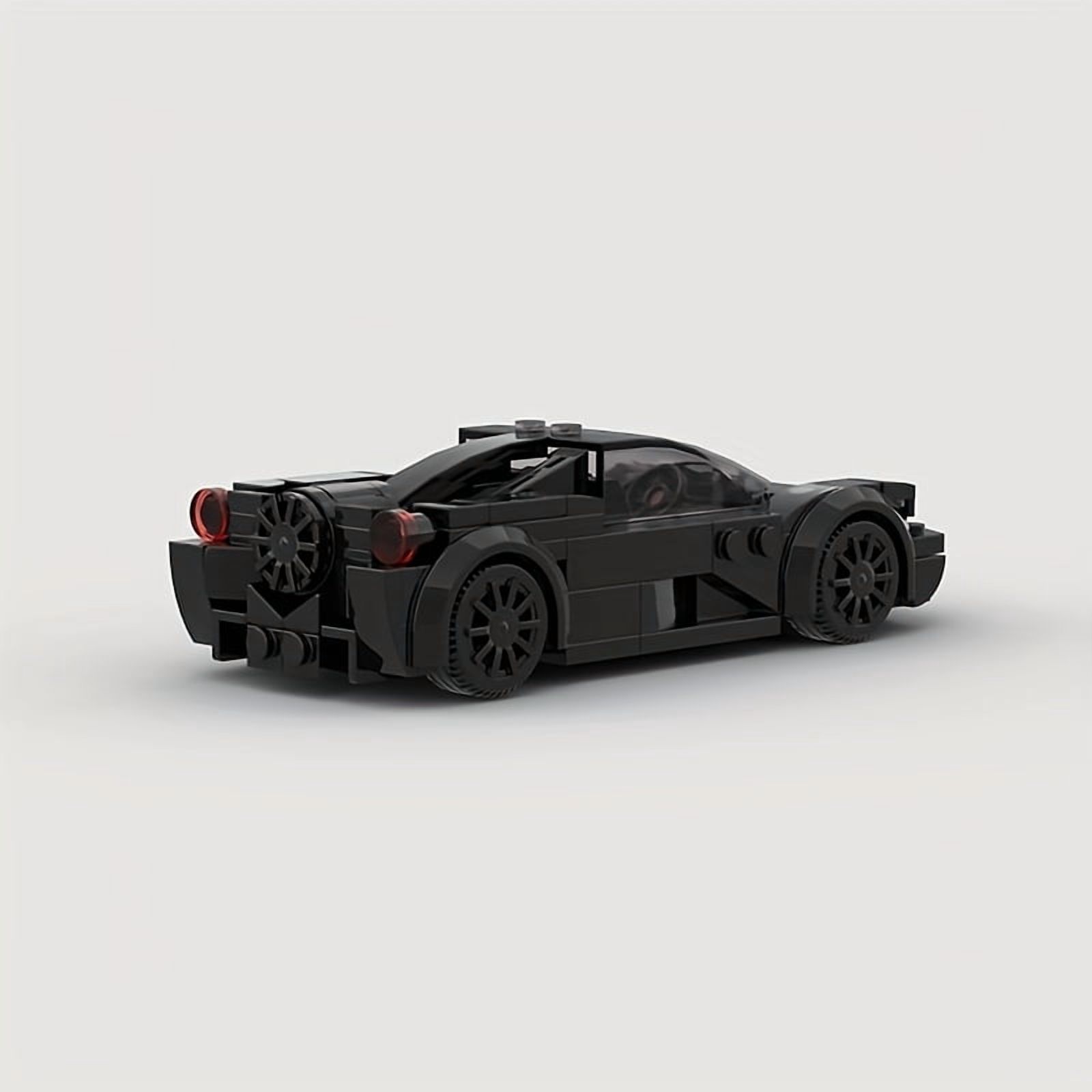175pcs MOC Black Sports Car Building Blocks Set, DIY Racer Model Kit, Educational Toy for Kids & Adults, Perfect Gift for Birthday, Halloween & Valentine's Day