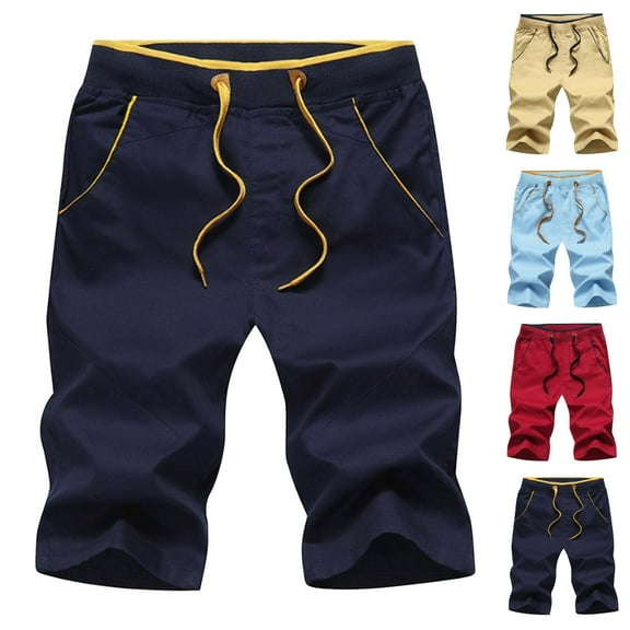 DODADAWANJ Men's Cargo Shorts Big and Tall with Multi Pockets Summer Casual Work Shorts Fitness Athletic Shorts Mens Cargo Shorts Clearance Dark Blue XXXXL