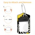 thumbnail image 2 of Zebra Luggage Tag, Travel Tags, Handbag Tag - Square PU Leather 2 Pack with Privacy Cover and Stainless Steel Ring - Suitable for Travel, Backpack, Handbag [Amazon Approved], 2 of 7