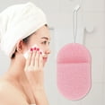 thumbnail image 3 of Unique Bargains 1 Pc Compressed Facial Sponge Glove Type Reusable Cleansing Puff Pink, 3 of 5