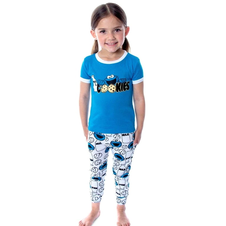 Sesame Street Cookie Monster Little Kid s Toddler Pajama Set 4