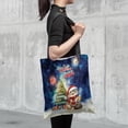thumbnail image 4 of Merry Christmas and Happy New Year Santa Ragdoll Holiday Xmas Winter All Over Print 3D Canvas Tote Bag Cat Lover Kitten Owner Gifts Idea Reusable Handbag - 00024, 4 of 5