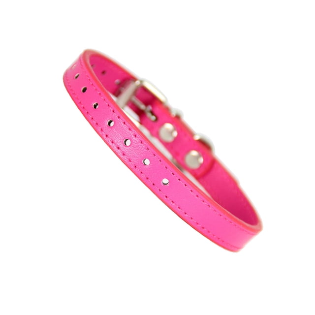 Methold ajustable de PU, lindo y práctico para las necesidades de parto de perros, Collar de parto para recién nacidos Tubos y túneles para animales pequeños Rosa roja