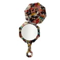 thumbnail image 1 of Espejo de maquillaje portátil en forma de polígono para mujeres, 1 pieza, para salón de belleza, vacaciones, espejo de acetato y vidrio, color variado, 1 of 3
