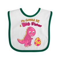 Inktastic Dinosaur Future Big Sister Girls Baby Bib