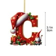 thumbnail image 3 of Kbndieu Initial Ornaments Christmas Tree Decorations, Christmas Letter Ornaments for Christmas Tree, Christmas Hanging Decor C, 3 of 5