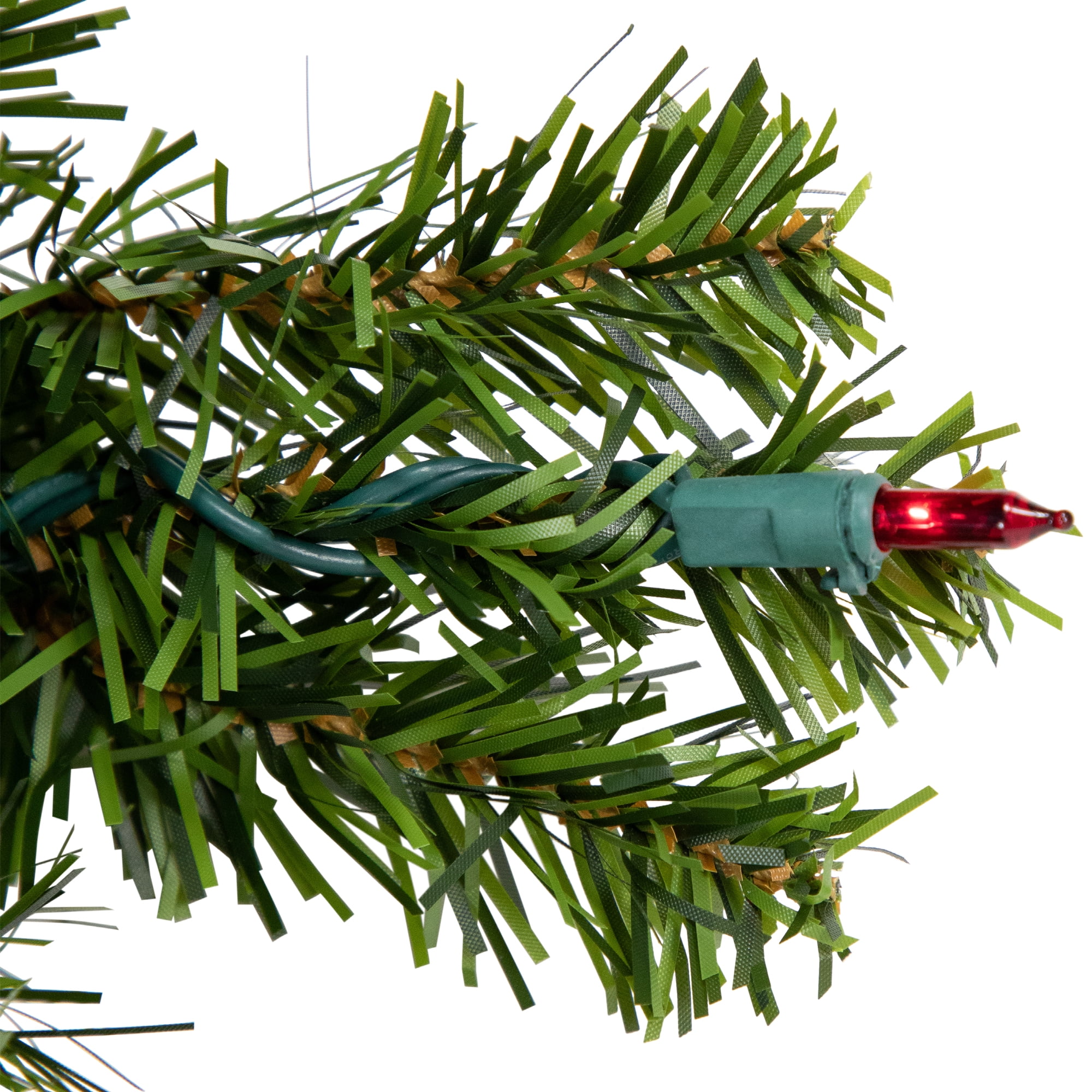 Northlight PVC Decorated Pine Multi-color Incandescent Corded Prelist Artificial Canadian Christmas Wreath, 30" (Green)