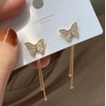 thumbnail image 1 of Pendientes colgantes de mariposa con borla larga para mujer, aretes colgantes de moda de Color dorado, joyería de verano, regalo de fiesta para niña JAMW Sencillez, 1 of 5