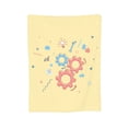 thumbnail image 7 of DouZhe Ultra-Soft Micro Fleece Lightweight Flannel Bed Blanket, Gears Machine Yellow Print Cozy Warm Throw Blankets, 40"x30", 7 of 7