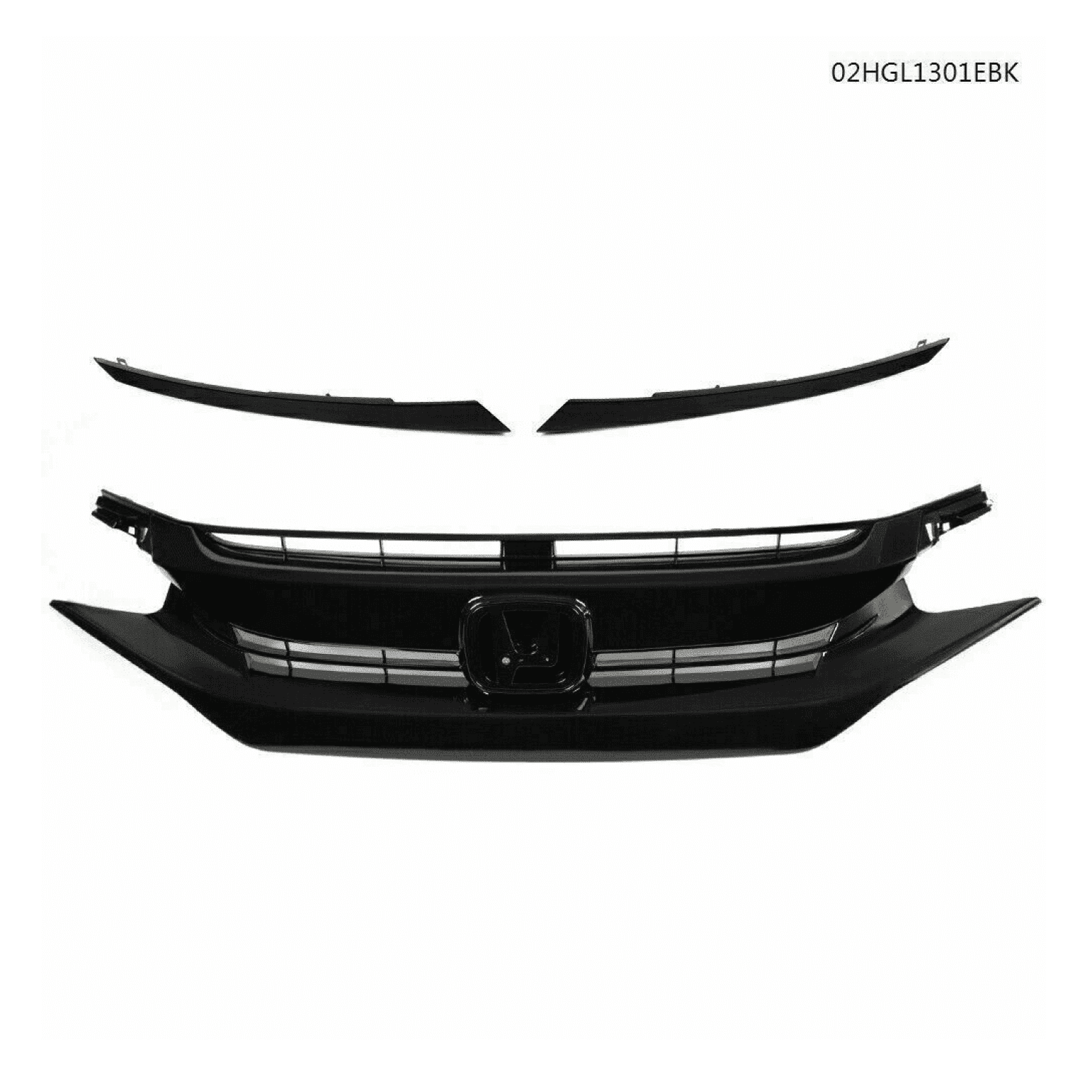 Sleek Black Front & Rear H Emblem Badge Set For 2022-2025 Honda Civic Sedan (4-Door)
