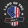 thumbnail image 2 of Womens Land of The Red White and Blue T Shirt Awesome Fourth Of July Patriotic Fist Graphic Tee for Ladies Womens Graphic Tees, 2 of 9