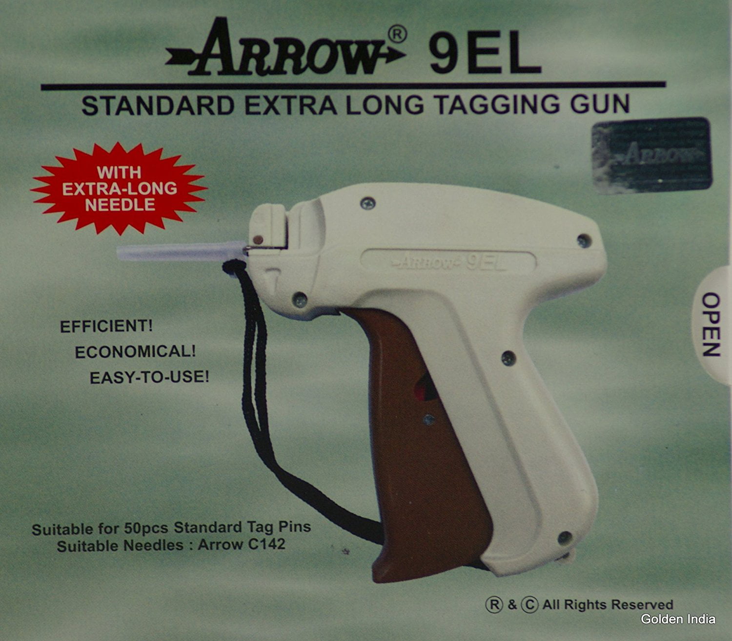 Arrow FINE Needle Tag Gun 1000 Black Barbs 50mm Clothing Price Tagging Attacher 