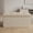 Beige Linen, variant on Home Design Florence Upholstered Folding Storage Bench for Adult Bedroom, Lemon Grass Linen, Modern Style, Hidden Storage Seat
