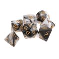 thumbnail image 1 of Juego de dados poliédricos Sunnimix 7 piezas acrílicos gris blanco, 1 of 8