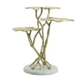 thumbnail image 2 of Three-Tier End Table - Gold Finished Aluminum with White Marble Base, 2 of 5