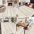 thumbnail image 5 of Area Rug for Living Room, Beige Wood Grain Non-Slip Indoor Large Carpet for Bedroom/Dining Room, Rustic Retro Wooden Plank Farmhouse Washable Low-Profile Rectangle Floor Runner Rugs - 5 x 8 Ft, 5 of 7