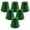 Green - 6 Pack, variant on Royal Designs, Inc. Empire Flame Clip On Chandelier Shade CS-1002-5RED, Red, 3 x 5 x 4.5