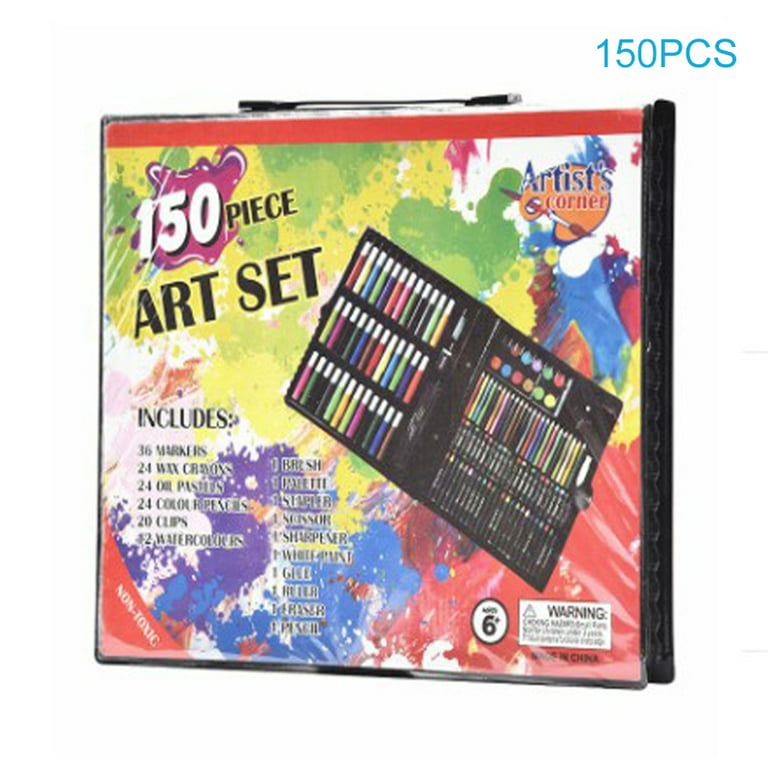 MultiStar™, 150-Piece Kids Art Set, Art Kit Art Set,Portable Drawing Set  makes Great Gift for Artist Kids, Art Box Drawing Painting set have  Watercolors Markers Crayons Color Pencils Oil Pastels Glue price
