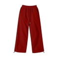 thumbnail image 5 of Hvarlaun Kids Sweatpants Baggy Wide Leg Jogger Pants for Boys and Girls with Pockets, Elastic Waist Drawstring Adjustable Hem Casual Lounge Pants, Sizes 4-15 Years, 5 of 7