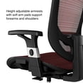 thumbnail image 3 of Staples Union & Scale Flexfit Hyken Technical Mesh Task Chair Red 50218, 3 of 8