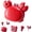 red, variant on Borikise Crab Multifunctional Bottle Opener, 4 in 1 Magnetic Fridge Tool with Scissors & Box Cutter, Beer Gadget for Kitchen Bar Use