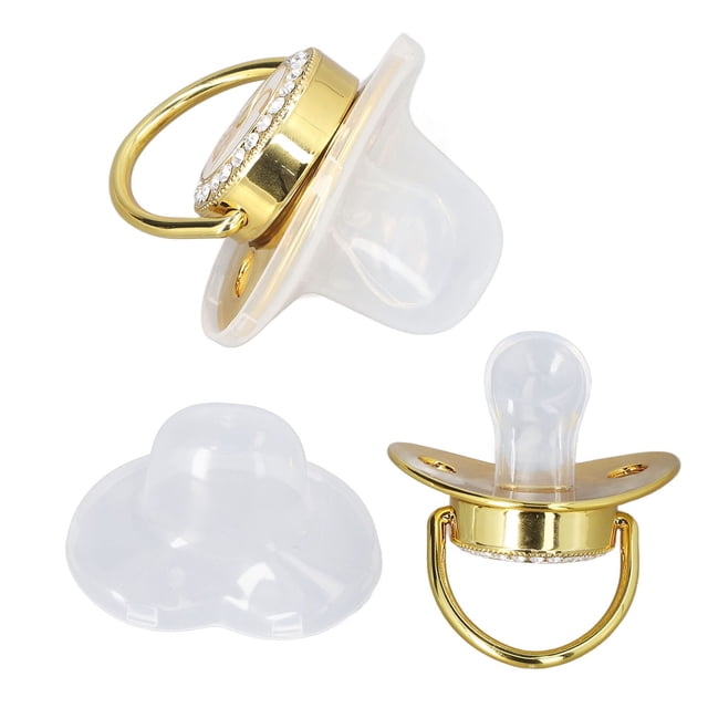 Chupete Jadeshay para bebé con diamantes de imitación y clip portátil