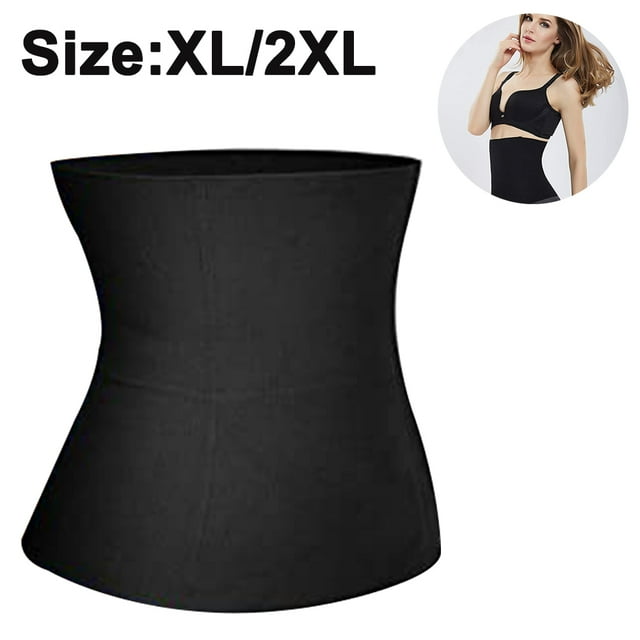 1 Uds. Ropa interior envolvente de banda para el vientre posparto sin costuras, faja adelgazante con cinturón de recuperación de sección C para mujer, color negro XL/XXL