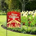 thumbnail image 4 of diyeu Birth of Jesus Christmas Garden Flag for Outside Mailbox Vertical Merry Xmas Winter Nativity Scene Holy Night Yard Sign Indoor Outdoor Lawn Decor 12x18" Double Sided Washable Polyester, 4 of 4