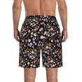 thumbnail image 3 of Kdxio Daisies Flowers Pattern Mens Casual Shorts - Drawstring Summer Beach Sports Shorts for Men, 3 of 9