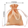 thumbnail image 3 of BalsaCircle 12 Pieces 3" x 4" Peach Satin Favor Bags Party Favors Candy Gift Small Bags, 3 of 5